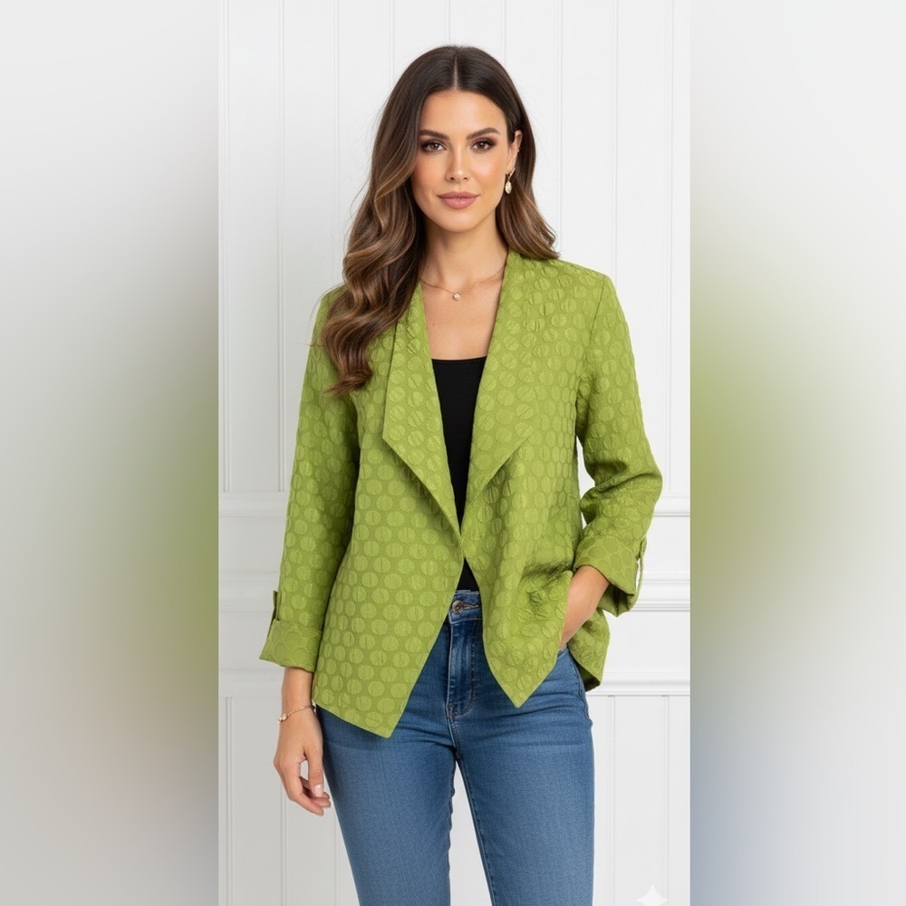 IC by Connie K Lime Textured jacket size L NWT $134